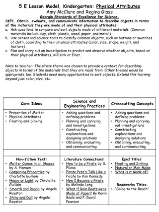 Exploring Physical Attributes Through Pirate Adventures