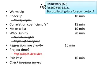 Data Analysis and Correlation Coefficients in AP Homework Agenda