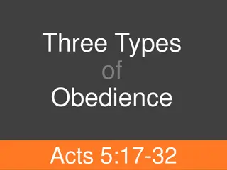 Three Types of Obedience in Acts 5:17-32