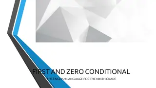 Learn First and Zero Conditional in English for 9th Grade