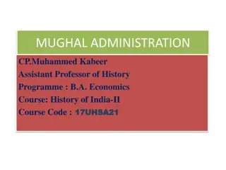 Mughal Administrative Structure and Centralization Overview