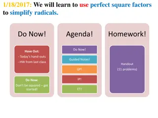 Simplifying Radicals Using Perfect Square Factors