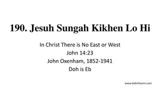 Jesuh Sungah Kikhen Lo Hi Hymn Collection