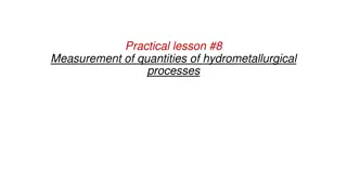 Understanding Solution Concentration in Hydrometallurgical Processes