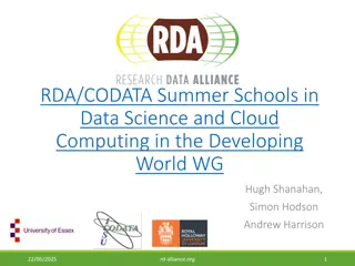 Summer Schools in Data Science and Cloud Computing Highlights