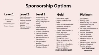 Exclusive Sponsorship Opportunities at Maryland Theatre Events