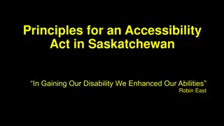 Key Principles for Accessibility Act in Saskatchewan