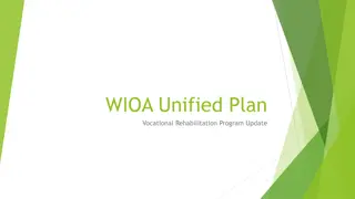 Vocational Rehabilitation Program Updates under WIOA Unified Plan