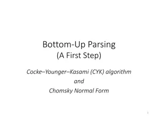 Understanding Bottom-Up Parsing and Chomsky Normal Form