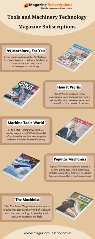 Tools and Machinery Technology - Magazine Subscriptions