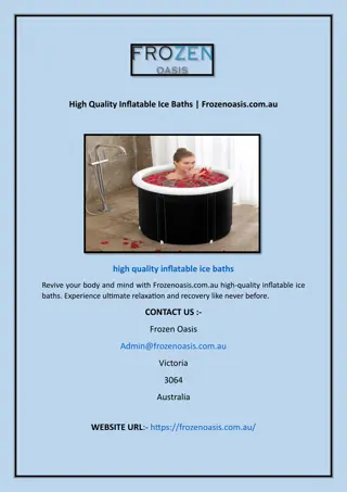 High Quality Inflatable Ice Baths | Frozenoasis.com.au