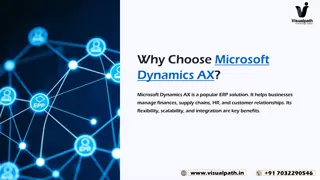 Start MicroSoft Dynamics Ax Training in Bangalore