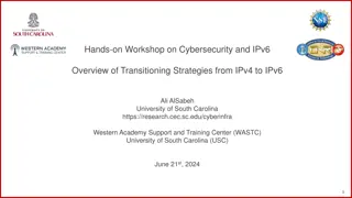 Transitioning Strategies to IPv6 - Hands-on Workshop Summary
