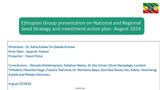 Ethiopian Group Presentation on National Seed Strategy and Investment Action Plan