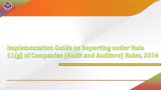 Guide on Reporting under Rule 11(g) of Companies (Audit and Auditors) Rules, 2014