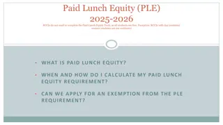 Understanding Paid Lunch Equity (PLE) Requirements for Schools