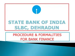 Bank Finance Formalities and Procedures Guide