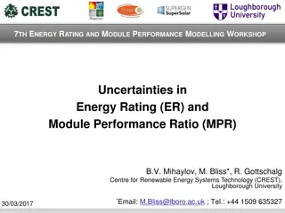 Understanding Uncertainties in Energy Ratings and Module Performance Modeling