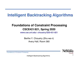Intelligent Backtracking Algorithms - Foundations of Constraint Processing