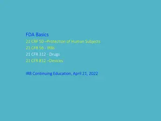 Understanding FDA Regulations: Research, Devices, and IRBs