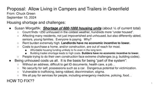 Addressing Housing Shortages in Greenfield through Camper Living Proposal