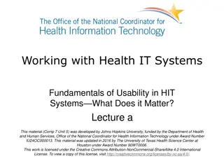 Importance of Usability in Health IT Systems