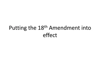 Implementing the 18th Amendment: Challenges and Strategies