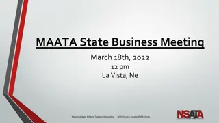 Nebraska State Athletic Trainers Association Business Meeting Highlights