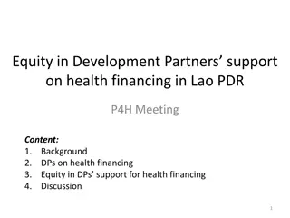 Equity in Development Partners' Support for Health Financing in Lao PDR