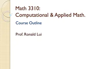 Computational and Applied Mathematics Course Overview