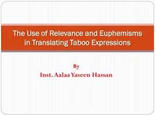 Euphemisms in Translating Taboo Expressions: A Cultural Perspective