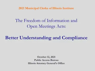 Understanding Illinois Freedom of Information and Open Meetings Acts