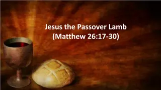 The Symbolism of Jesus as the Passover Lamb in Scripture