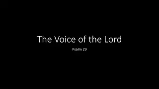 Divine Majesty: The Voice of the Lord in Psalm 29