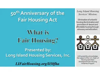 Fair Housing Act Overview: Eliminating Discrimination & Promoting Equal Housing Rights