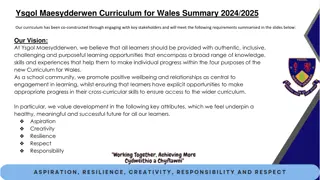 Ysgol Maesydderwen Curriculum for Wales 2024/2025 Summary