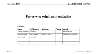 IEEE 802.11-19/1978r1 Per-Service Origin Authentication Proposal