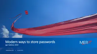 Modern Ways to Store Passwords and Security Measures