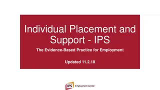 Evidence-Based Employment Practice: Individual Placement and Support (IPS)
