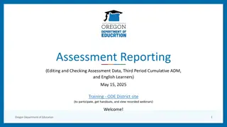 Assessment Reporting and Data Review Training at Oregon Department of Education