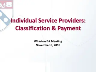 Understanding Individual Service Providers Classification and Payment Process