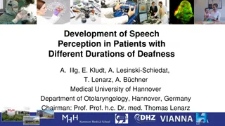 Speech Perception Development in Patients with Varying Durations of Deafness