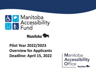 Manitoba Accessibility Fund 2022/23: Overview & Objectives