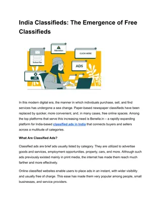 India Classifieds: The Emergence of Free Classifieds