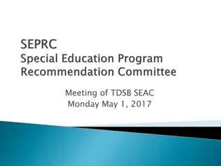 TDSB Special Education Process