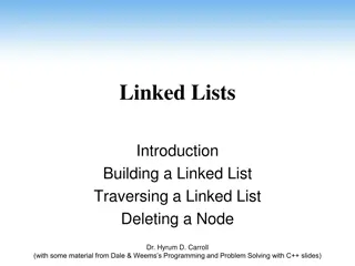 Building a Linked List and Pointer Manipulation