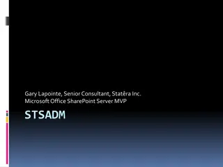 Optimizing SharePoint Administration with STSADM Commands