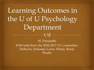 Psychology Department Learning Outcomes and Solutions