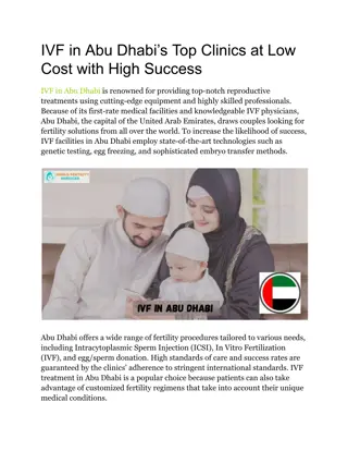 IVF in Abu Dhabi’s Top Clinics at Low Cost with High Success