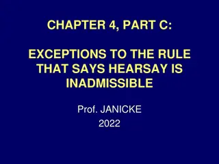 Exceptions to Hearsay Rule Analysis